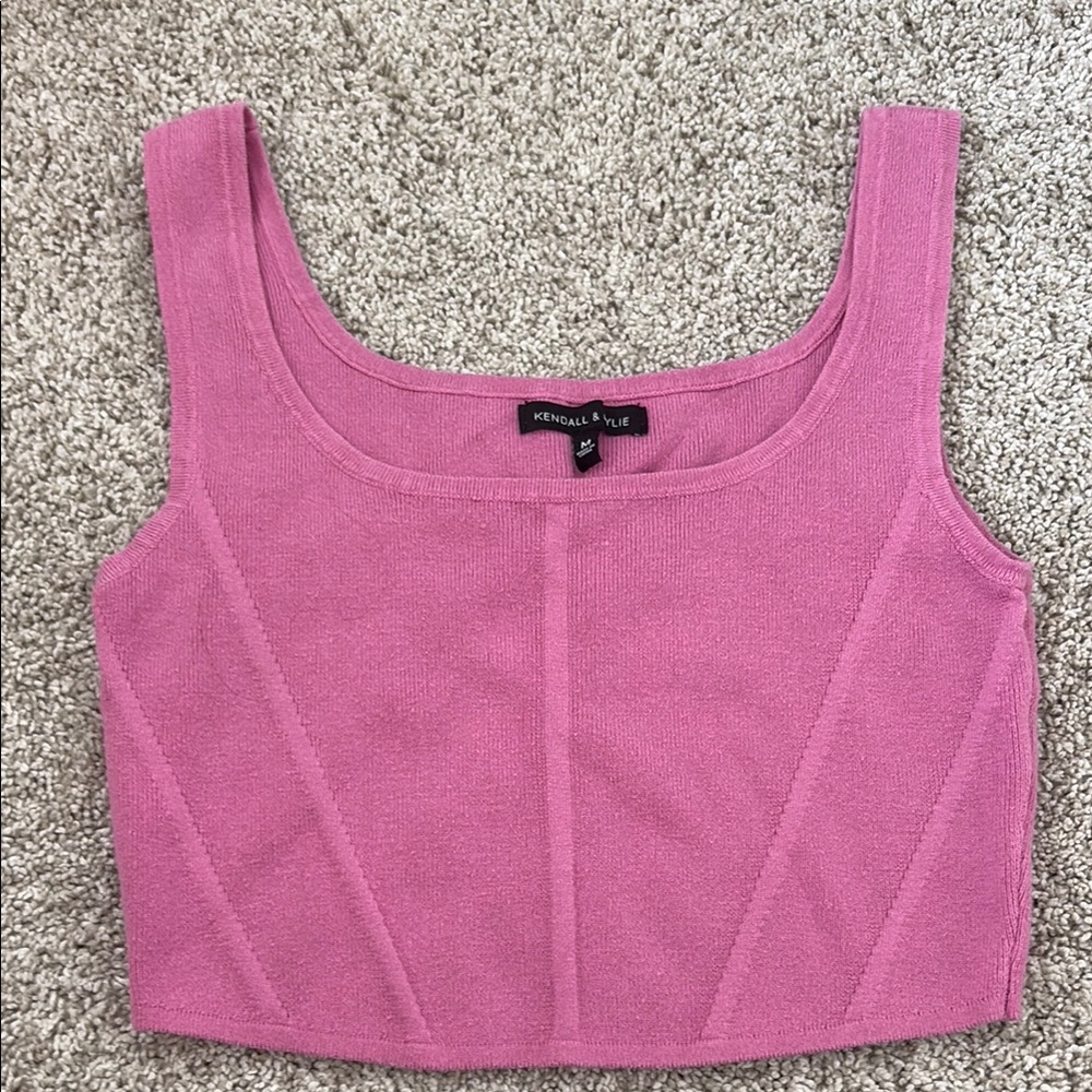Kendall & Kylie Pink Crop Top